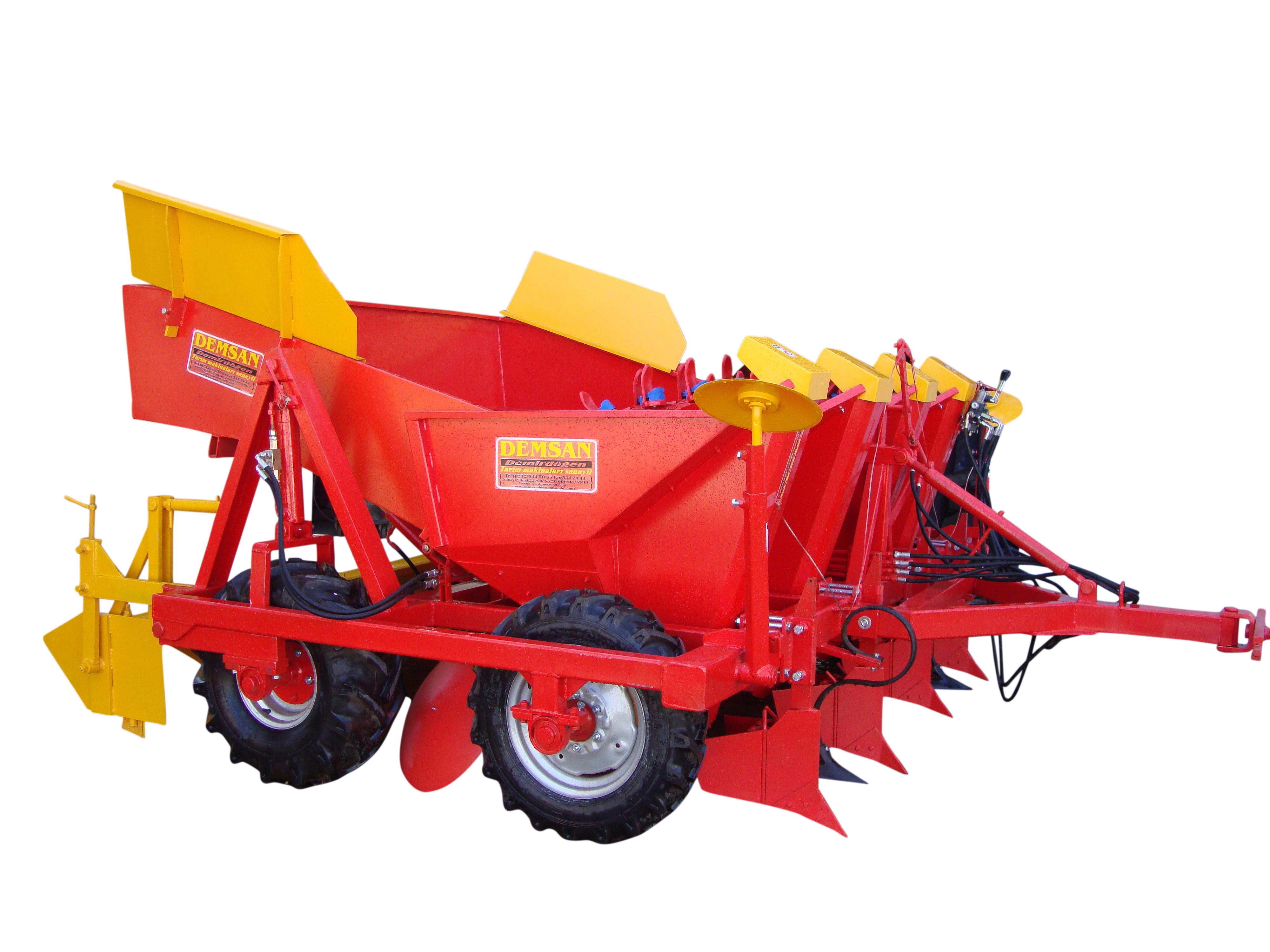 PD4 Süper Otomatik Dört Sıralı Patates Dikim Makinası (Çekili Tip)